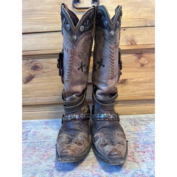 Double D Ranch X Lane Frontier Trapper Boot 7.5 - Picture 3 of 13